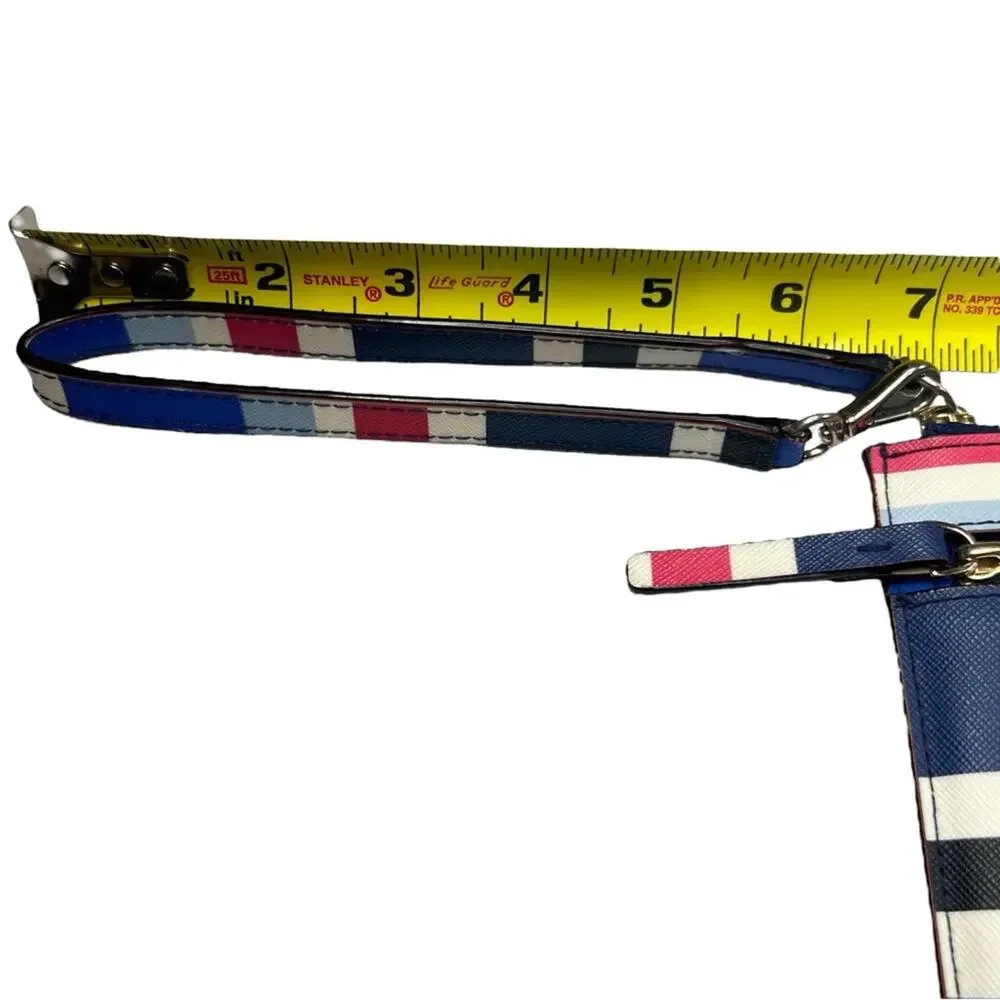 Kate Spade Wristlet Striped Laurel Way Print Nautical Sporty Classic Preppy